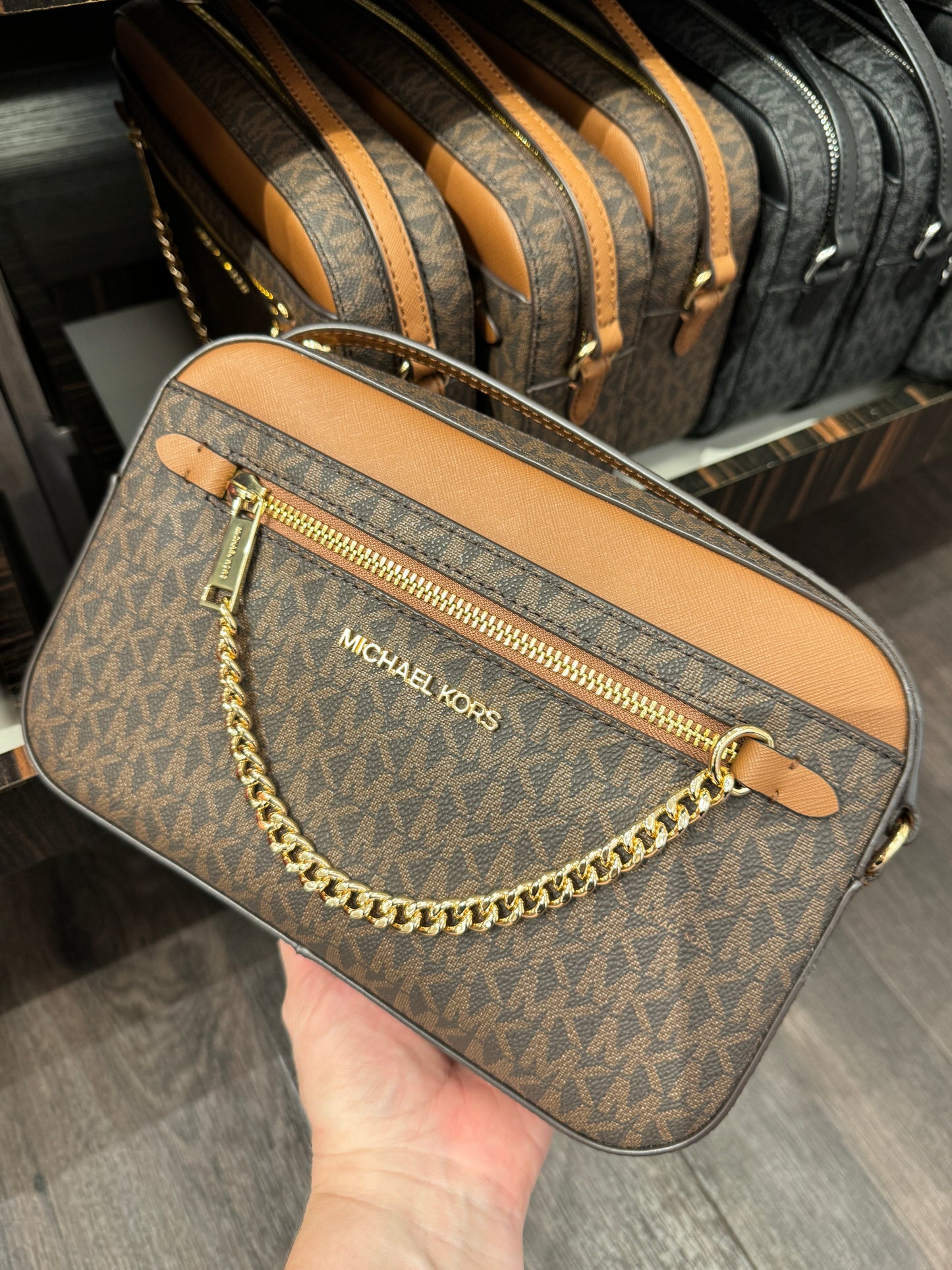 Bolsa importada MICHAEL KORS transversal Jet Set correntinha