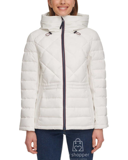 Jaqueta feminina importada TOMMY HILFIGER puffer com capuz