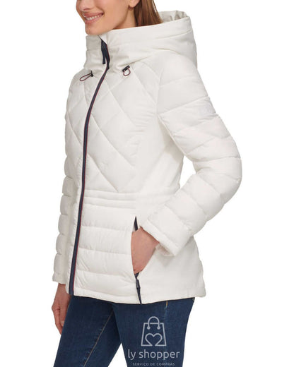 Jaqueta feminina importada TOMMY HILFIGER puffer com capuz