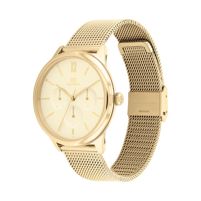 Relógio importado TOMMY HILFIGER feminino 38mm dourado