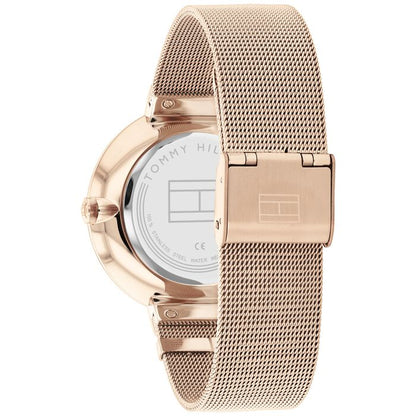 Relógio importado TOMMY HILFIGER feminino 40mm rose em aço inoxidável