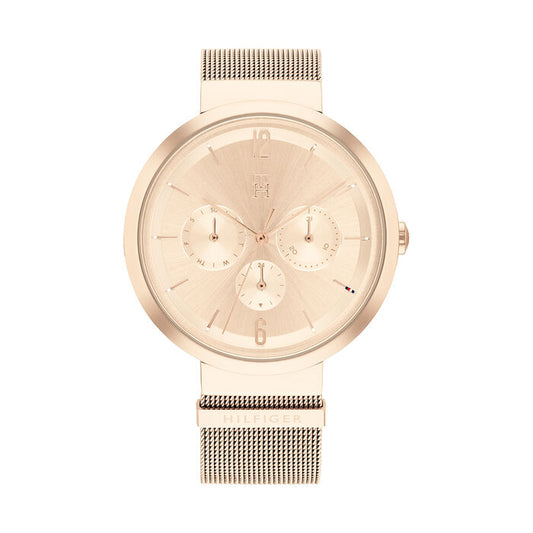 Relógio importado TOMMY HILFIGER feminino 40mm rose em aço inoxidável