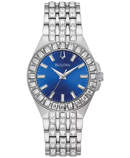 Relógio feminino BULOVA Phantom Crystal de aço inoxidável com pulseira de 32 mm