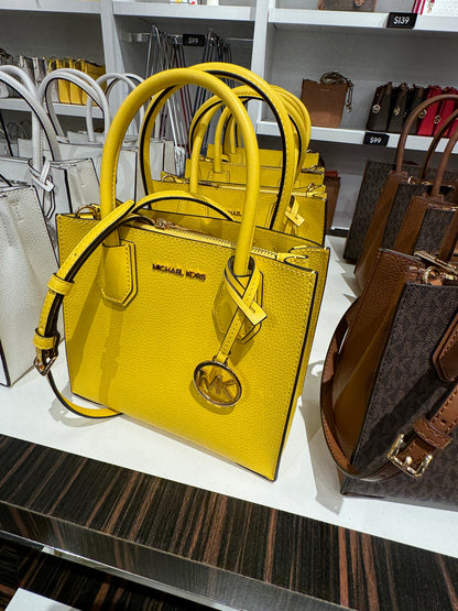 Bolsa importada MICHAEL KORS estruturada Mercer de mão e transversal