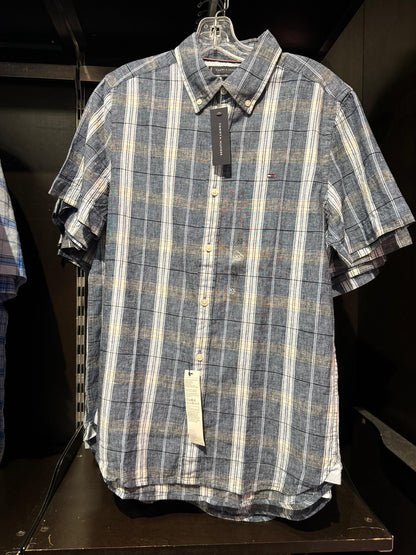 Camisa importada TOMMY HILFIGER masculina de botão manga curta