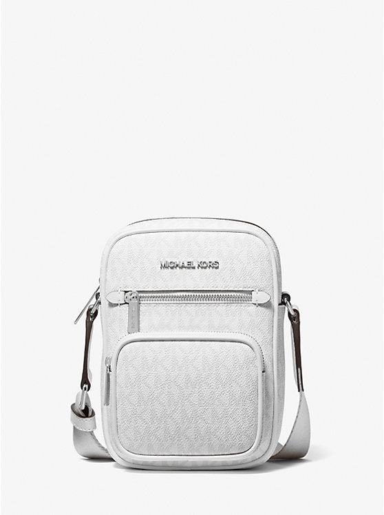 Bolsa transversal MICHAEL KORS de nylon com logotipo trançado Jet Set com estojo para Apple Airpods Pro