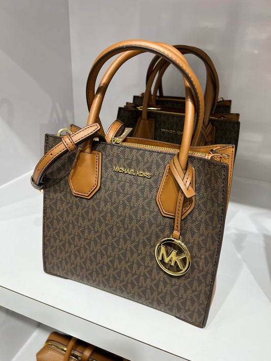 Bolsa importada MICHAEL KORS estruturada Mercer de mão e transversal