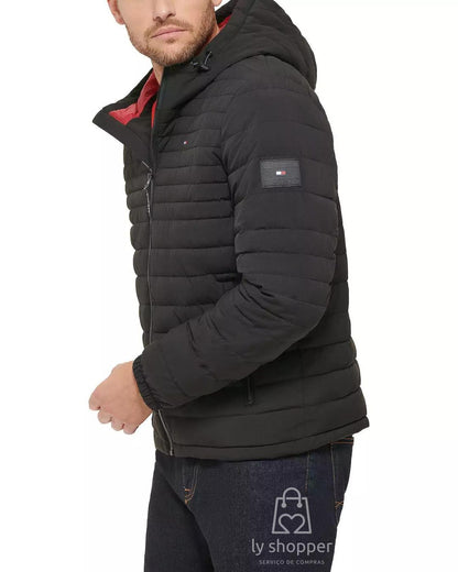 Jaqueta importada masculina TOMMY HILFIGER puffer com capuz