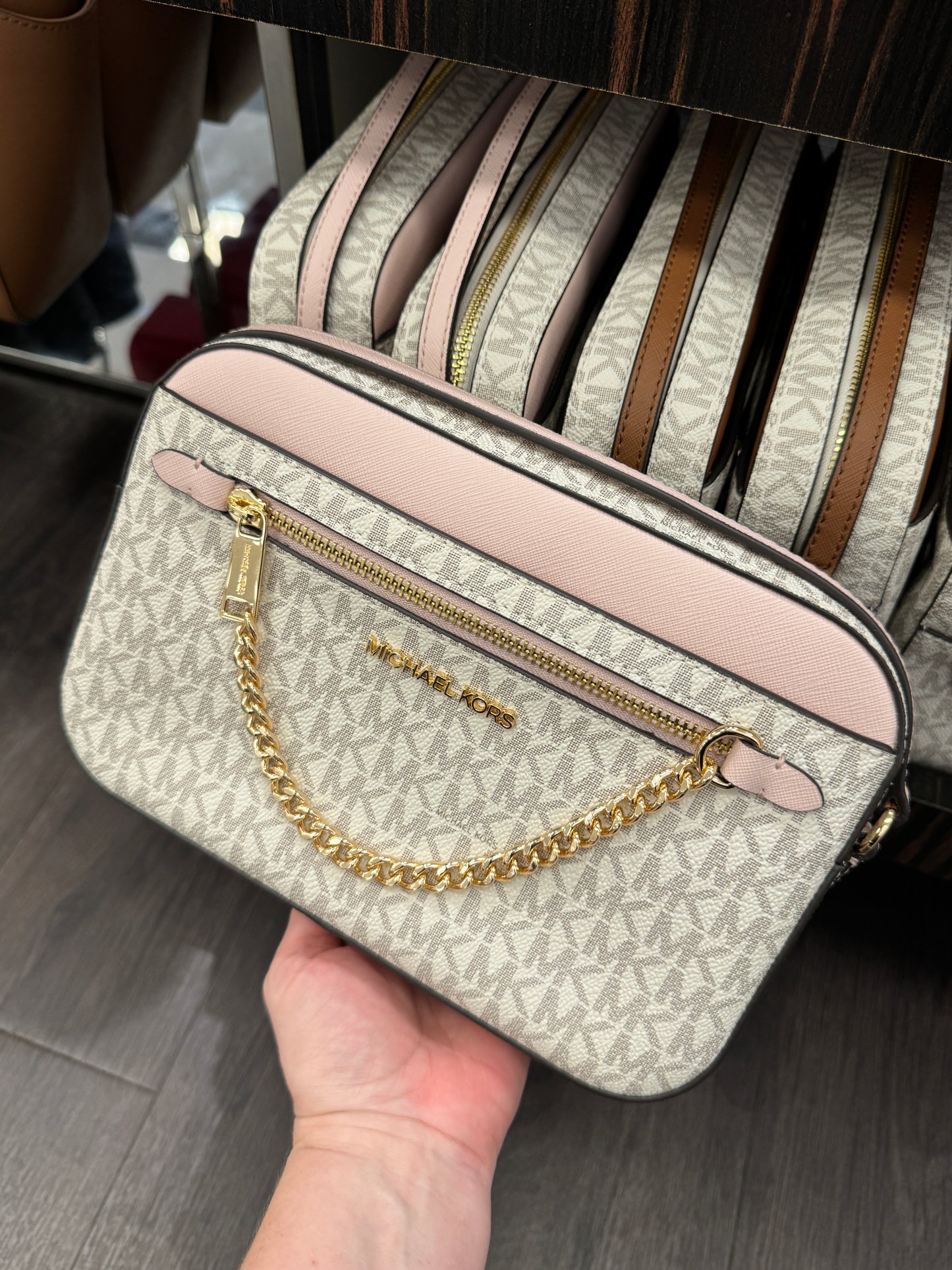 Bolsa importada MICHAEL KORS transversal Jet Set correntinha