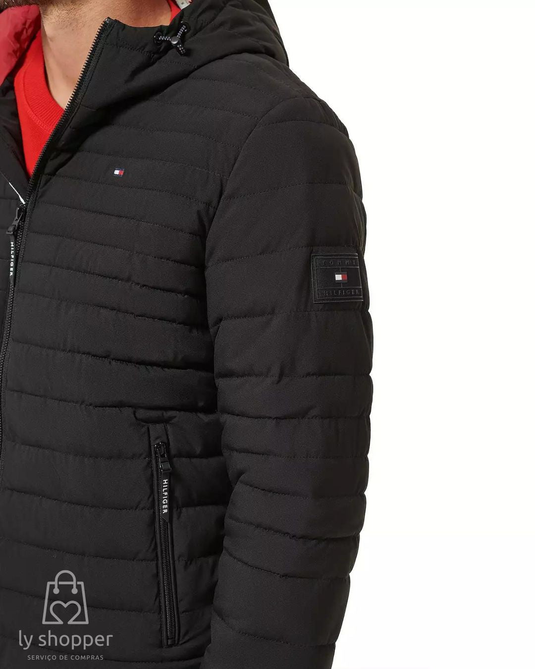 Jaqueta importada masculina TOMMY HILFIGER puffer com capuz