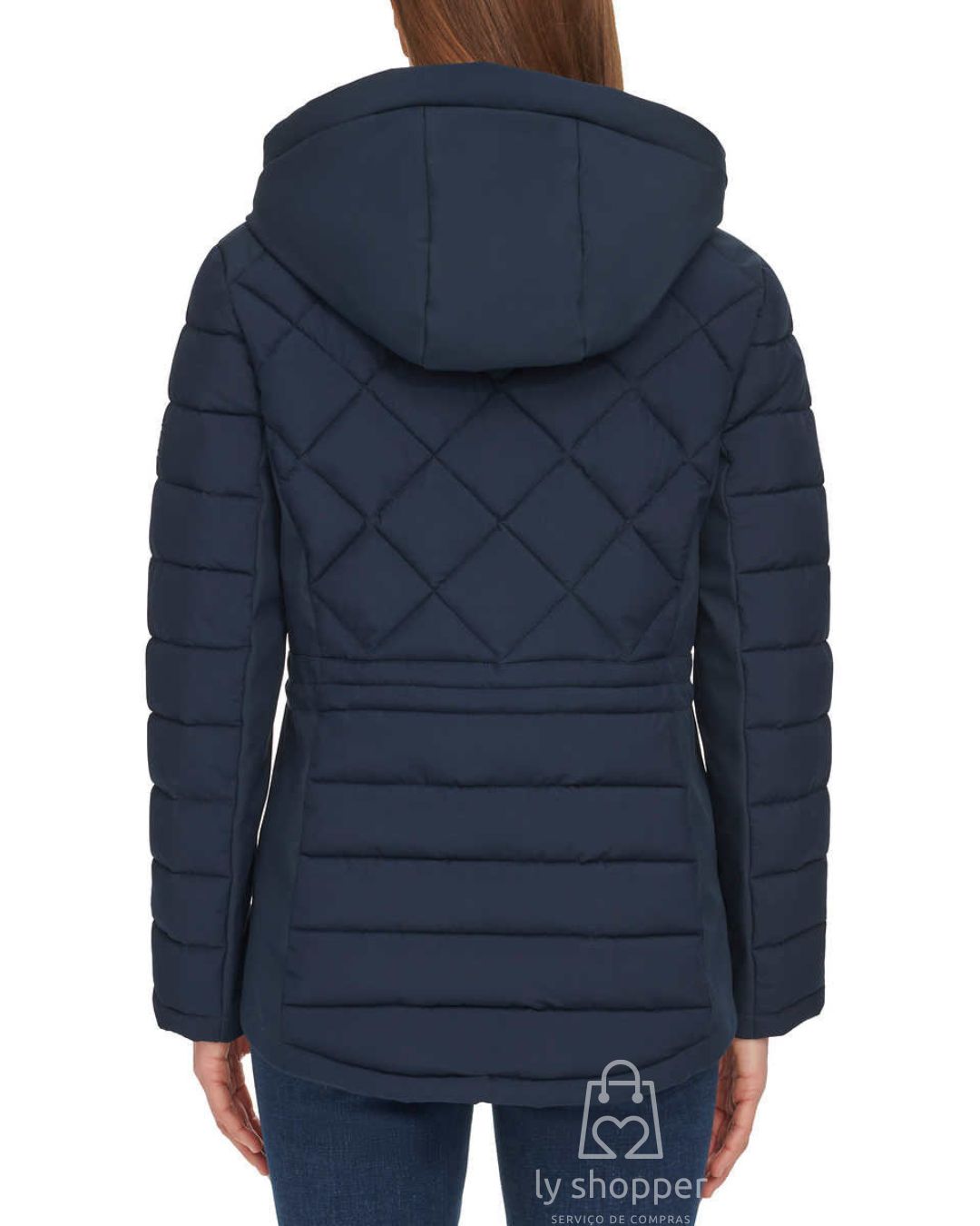 Jaqueta feminina importada TOMMY HILFIGER puffer com capuz