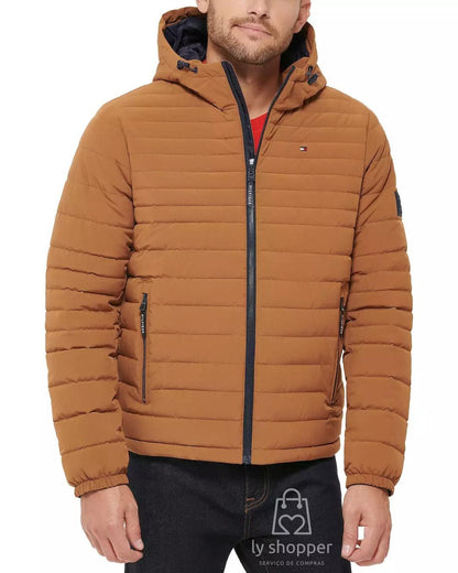 Jaqueta importada masculina TOMMY HILFIGER puffer com capuz