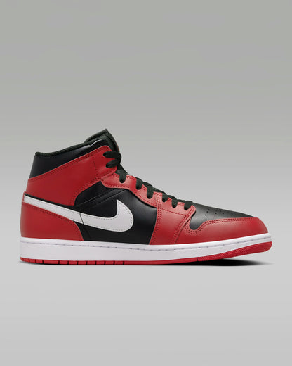 Tênis importado Nike Air Jordan 1 Mid vermelho e preto