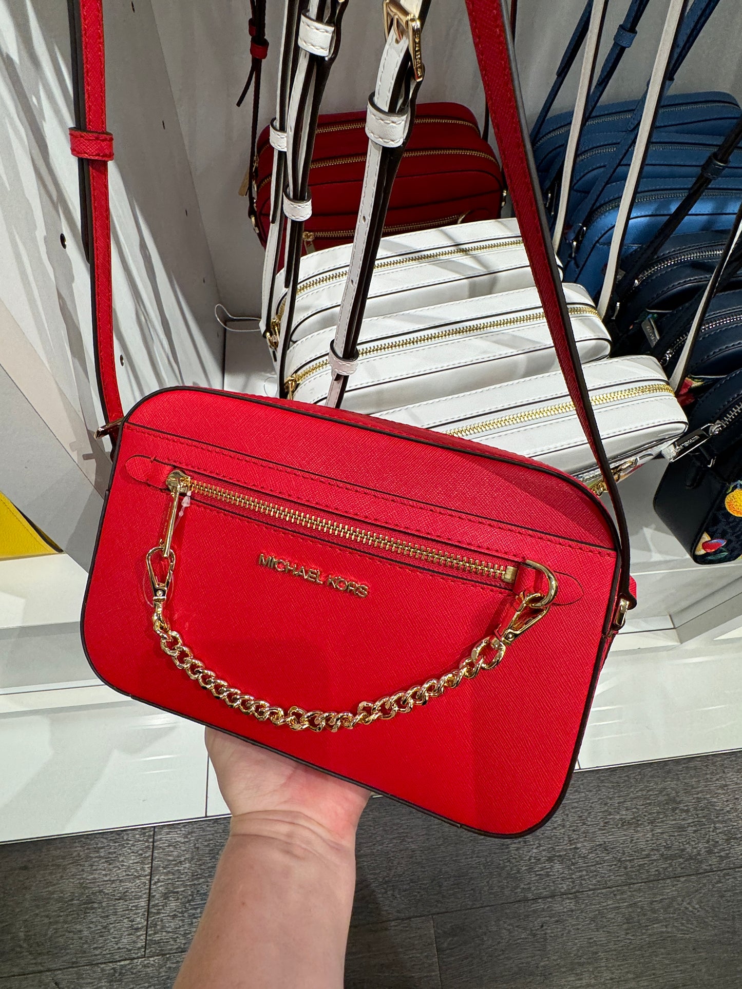 Bolsa importada MICHAEL KORS transversal Jet Set correntinha