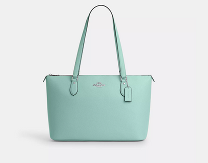 Bolsa de ombro COACH Gallery com zíper cores lisas