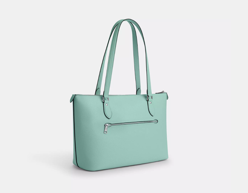 Bolsa de ombro COACH Gallery com zíper cores lisas