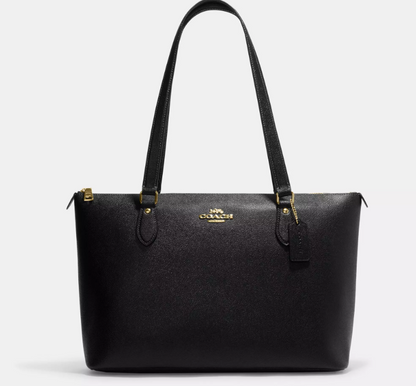 Bolsa de ombro COACH Gallery com zíper cores lisas