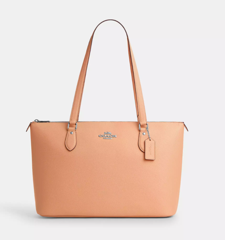 Bolsa de ombro COACH Gallery com zíper cores lisas