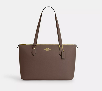 Bolsa de ombro COACH Gallery com zíper cores lisas