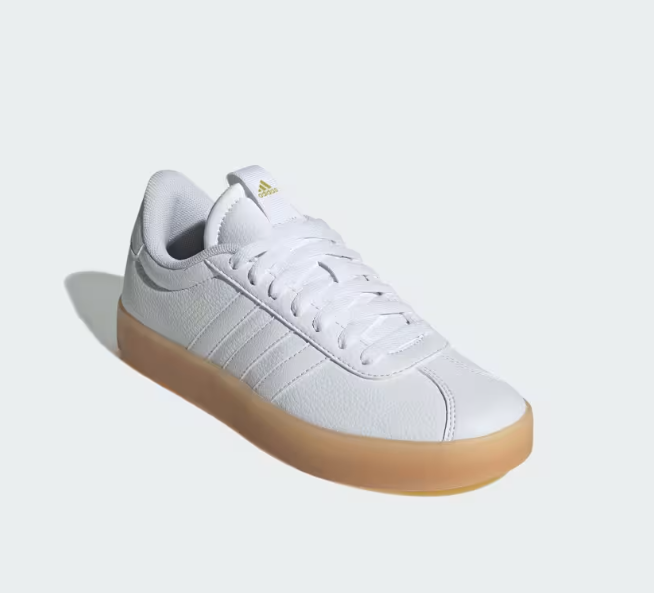 Tênis feminino importado ADIDAS VL Court 3.0 branco e bege