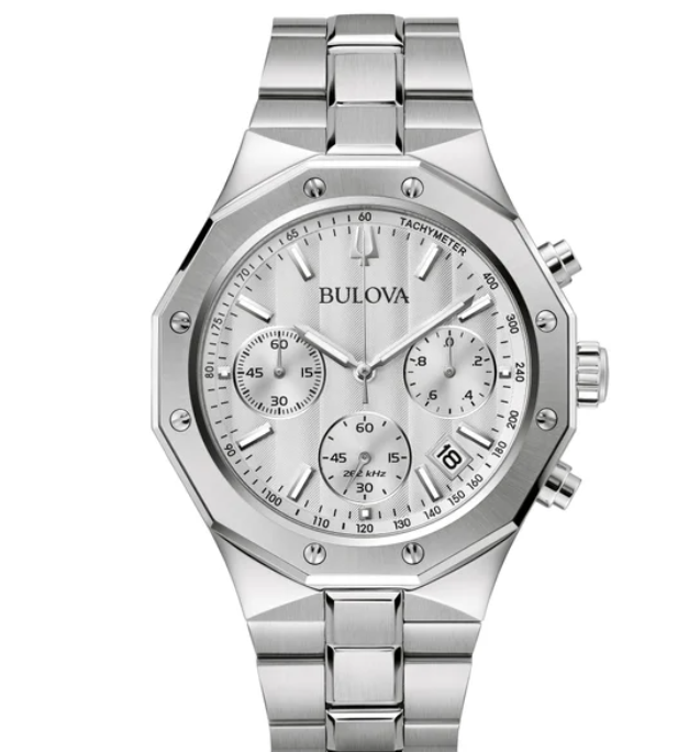 Relógio masculino Bulova Classic Chronograph de aço inoxidável de quartzo