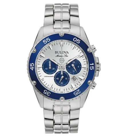 Relógio masculino Bulova Marine Star Chronograph Quartz em aço inoxidável