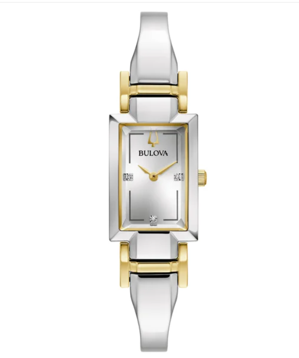 Relógio feminino Bulova Classic Diamond Two Tons Aço inoxidável Quartz