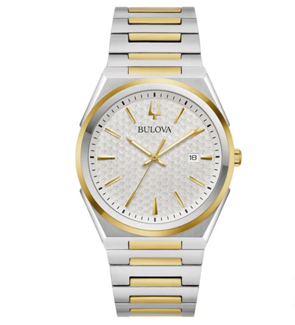 Relógio masculino Bulova Classic Two Tone de quartzo em aço inoxidável