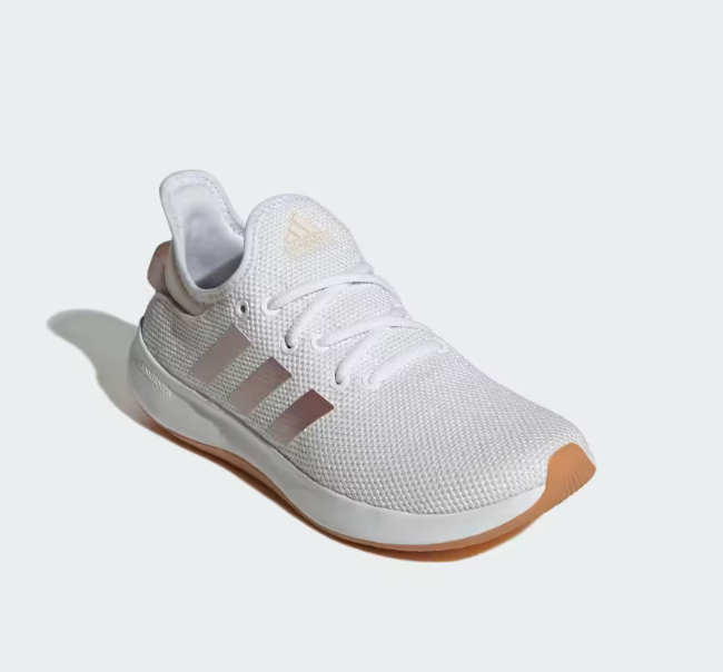 Tênis feminino importado ADIDAS Cloudfoam Pure rosa metalico e branco