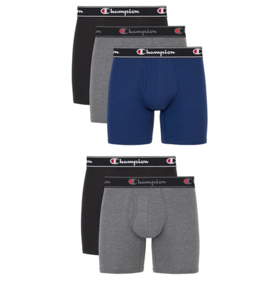 Cueca CHAMPION Boxer Brief Masculino, pacote com 5 unidades