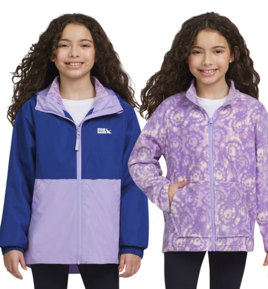 Jaquetas femininas e masculinas infantis 3 em 1 Eddie Bauer Youth importada