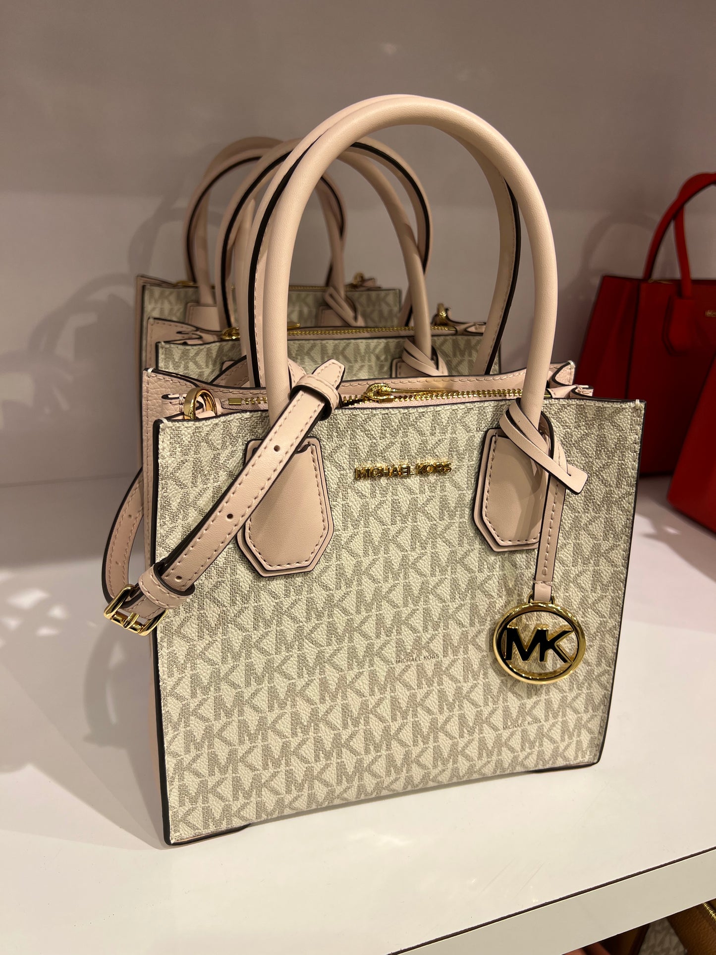 Bolsa importada MICHAEL KORS estruturada Mercer de mão e transversal