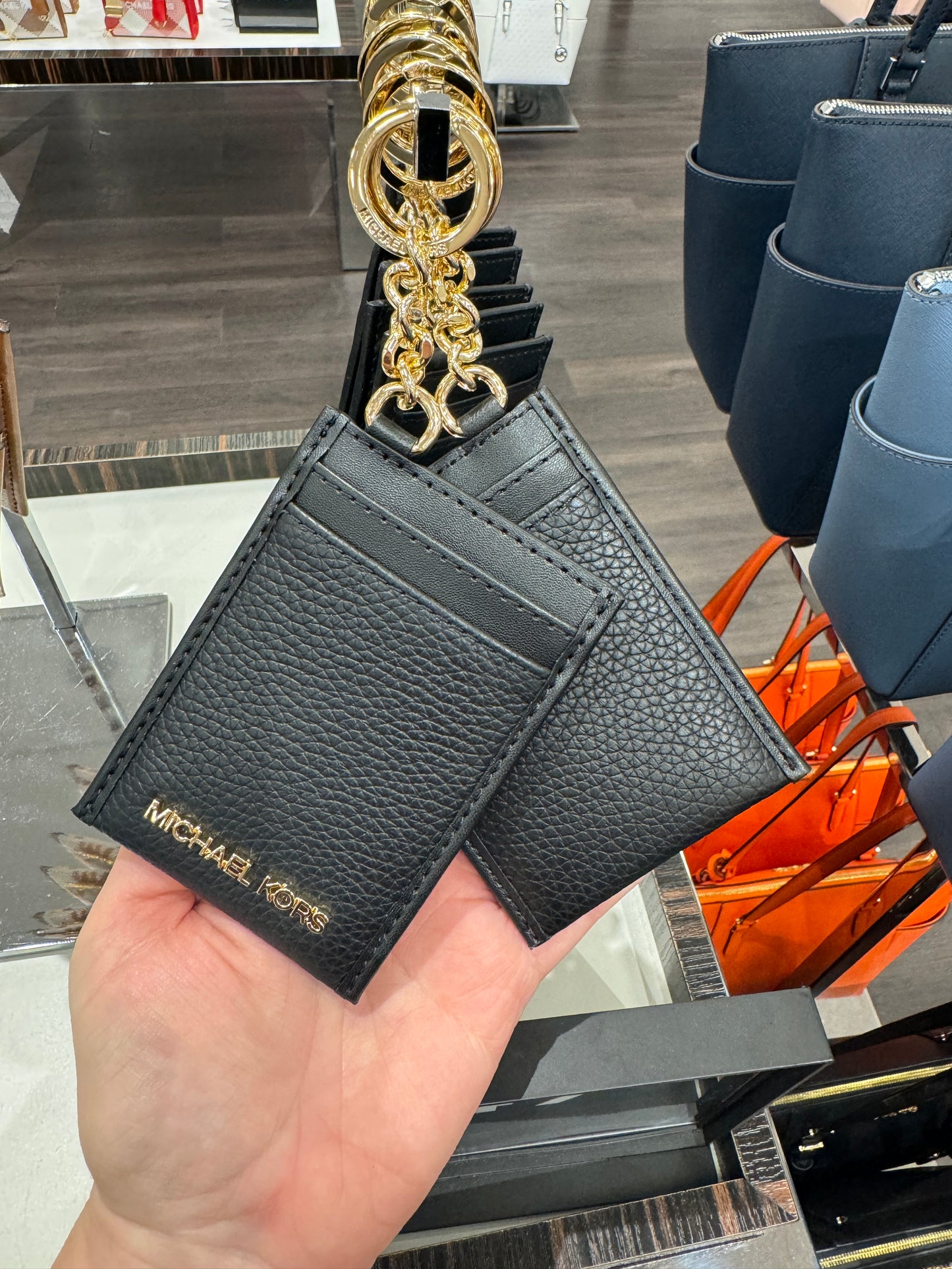 Porta cartão importado MICHAEL KORS vertical com chaveiro