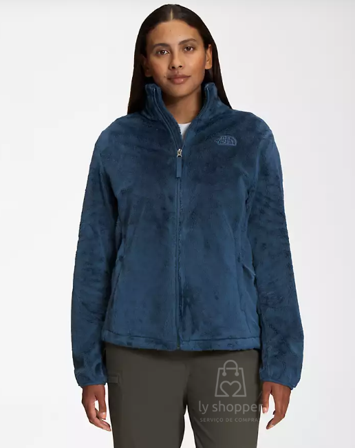 Blusa feminina THE NORTH FACE fleece fofinho com zíper na gola