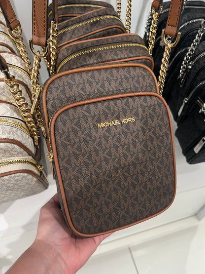 Bolsa importada transversal MICHAEL KORS 2 zípers