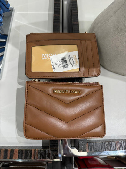 Porta cartão com zíper 3 dobras acolchoadas MICHAEL KORS