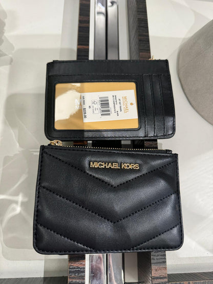 Porta cartão com zíper 3 dobras acolchoadas MICHAEL KORS