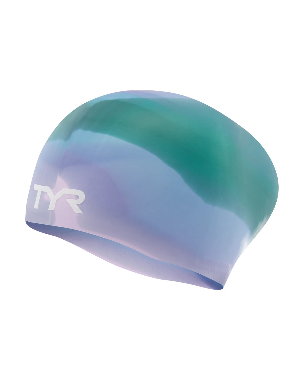 Touca de natação de silicone para cabelos longos TYR Youth - Tie Dye