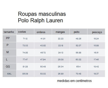 Camisa de botão manga longa masculina Oxford POLO RALPH LAUREN