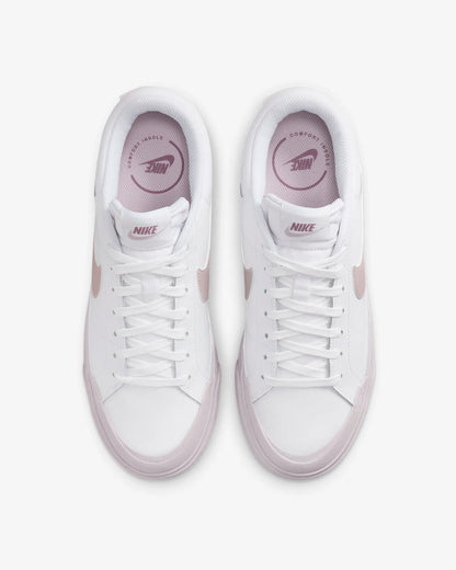 Tênis importado Nike Court Legacy Lift logo rosa claro