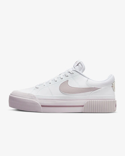 Tênis importado Nike Court Legacy Lift logo rosa claro