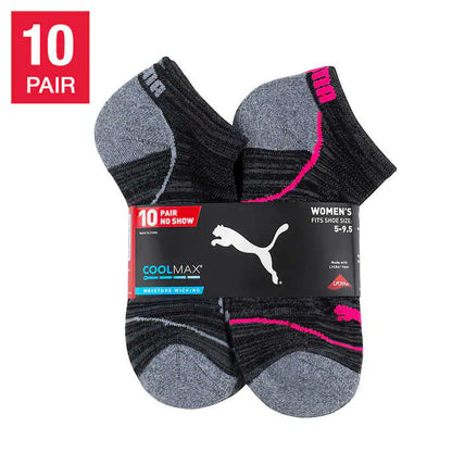 Meias importadas PUMA femininas cano micro kit com 10 pares