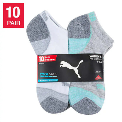 Meias importadas PUMA femininas cano micro kit com 10 pares