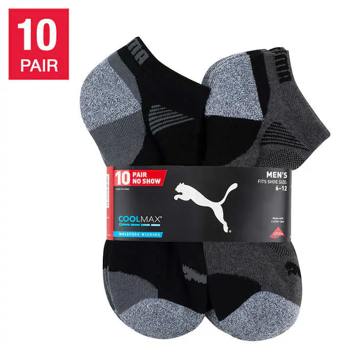 Meias importadas PUMA masculinas cano micro kit com 10 pares