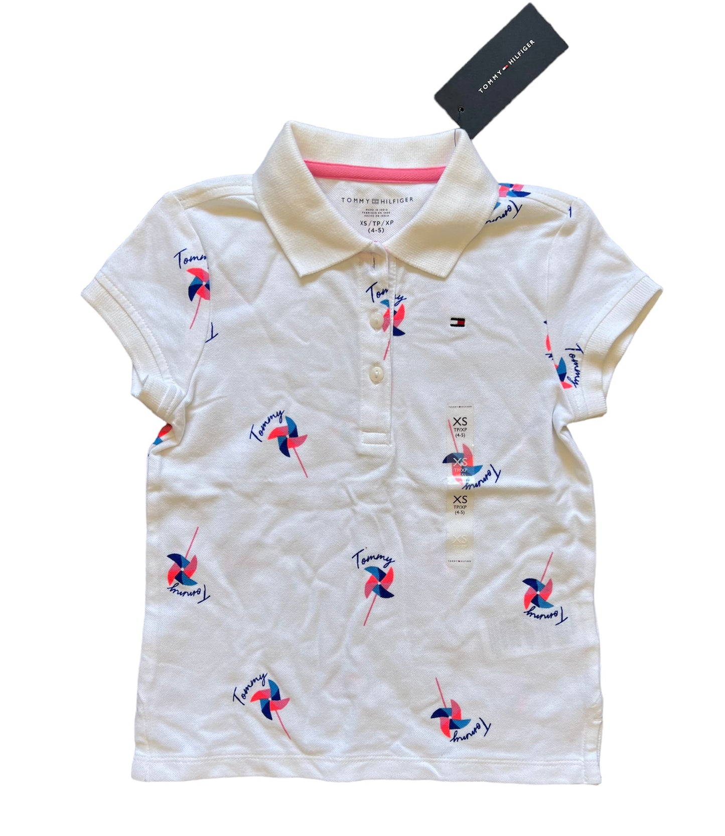 Polo de piquê kids Tommy Hilfiger estampada